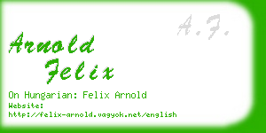 arnold felix business card
